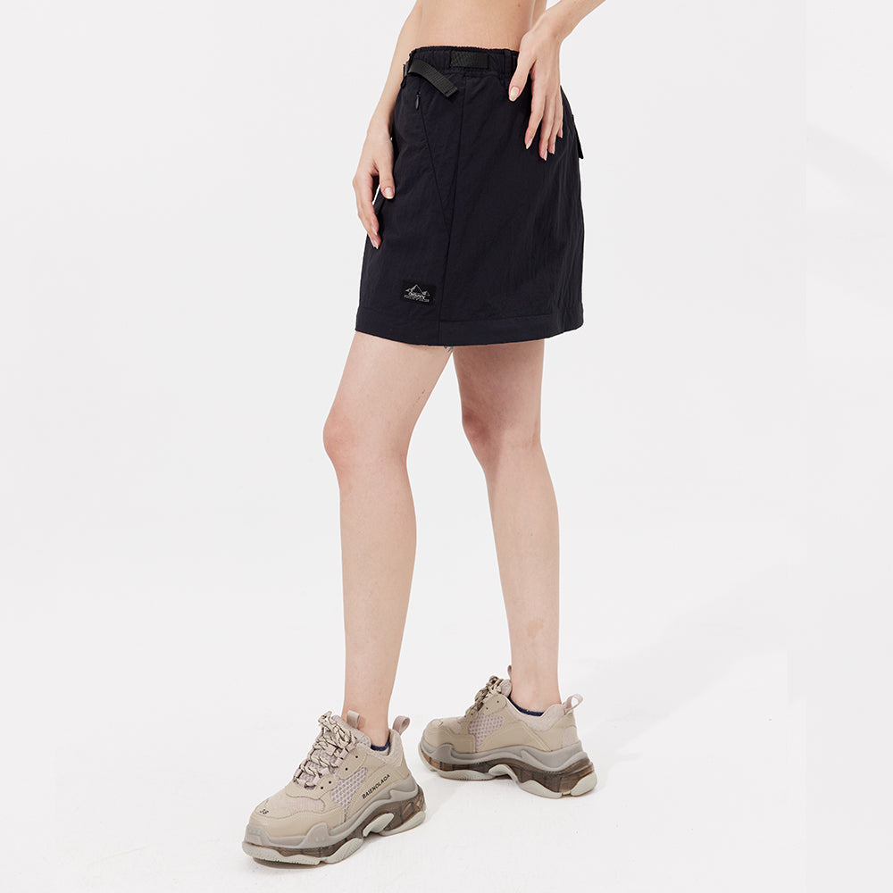 Dual-Use Cargo Skirts Long/Short Casual Loose Skirt with Cargo Pockets