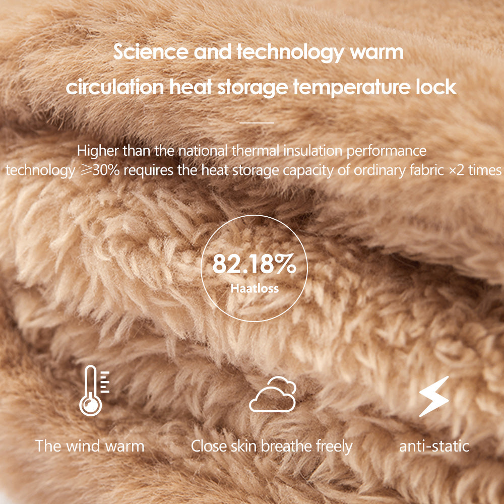 Winter Faux Fur Convertible Fingerless Gloves Warm Mittens