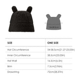 US Stock Cat Ear Warm Cuffed Beanie Hat for Women Teens Girls Skull Cap