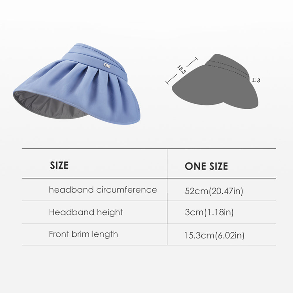 US Stock Large Brim Foldable Sun Visor for Women UPF50+ UV Protection Shell Caps