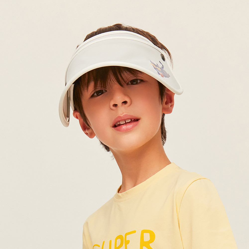 US Stock Kids Empty Top Visor Cap Adjustable Sun Hat UPF 50+