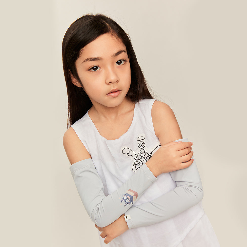 Kid's Sun Protection Arm Sleeves  Athletic Cooling Baseball Covers UPF50+