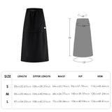Dual-Use Cargo Skirts Long/Short Casual Loose Skirt with Cargo Pockets