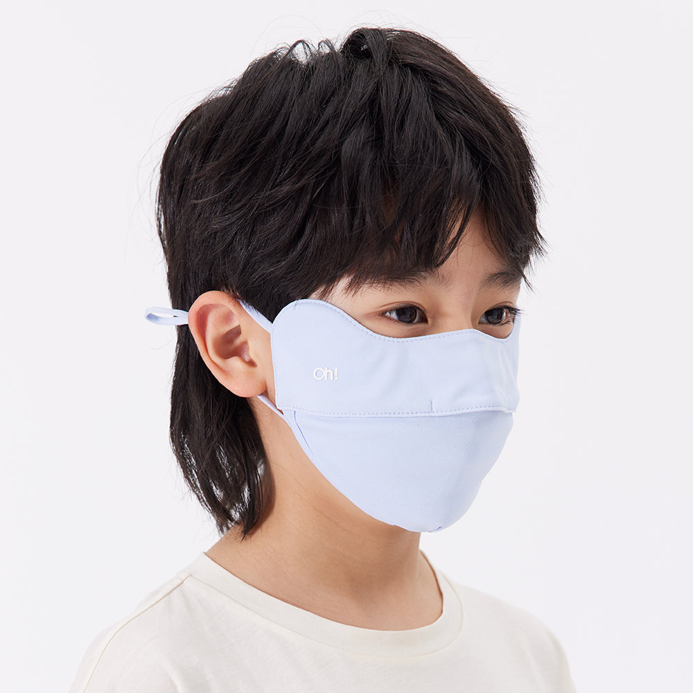Breathable Kid's Sunscreen Mask UPF 50+ Washable Reusable Anti-UV Face Covering