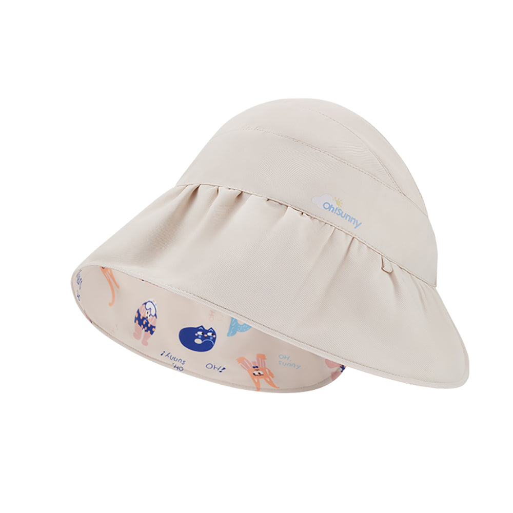 Kid's Reversible Sun Hat UPF 50+ UV Protection Empty Top Visor Caps