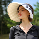 US Stock Women's Sun Visor Hat Wide Brim UPF 50+ UV Protection Summer Cap