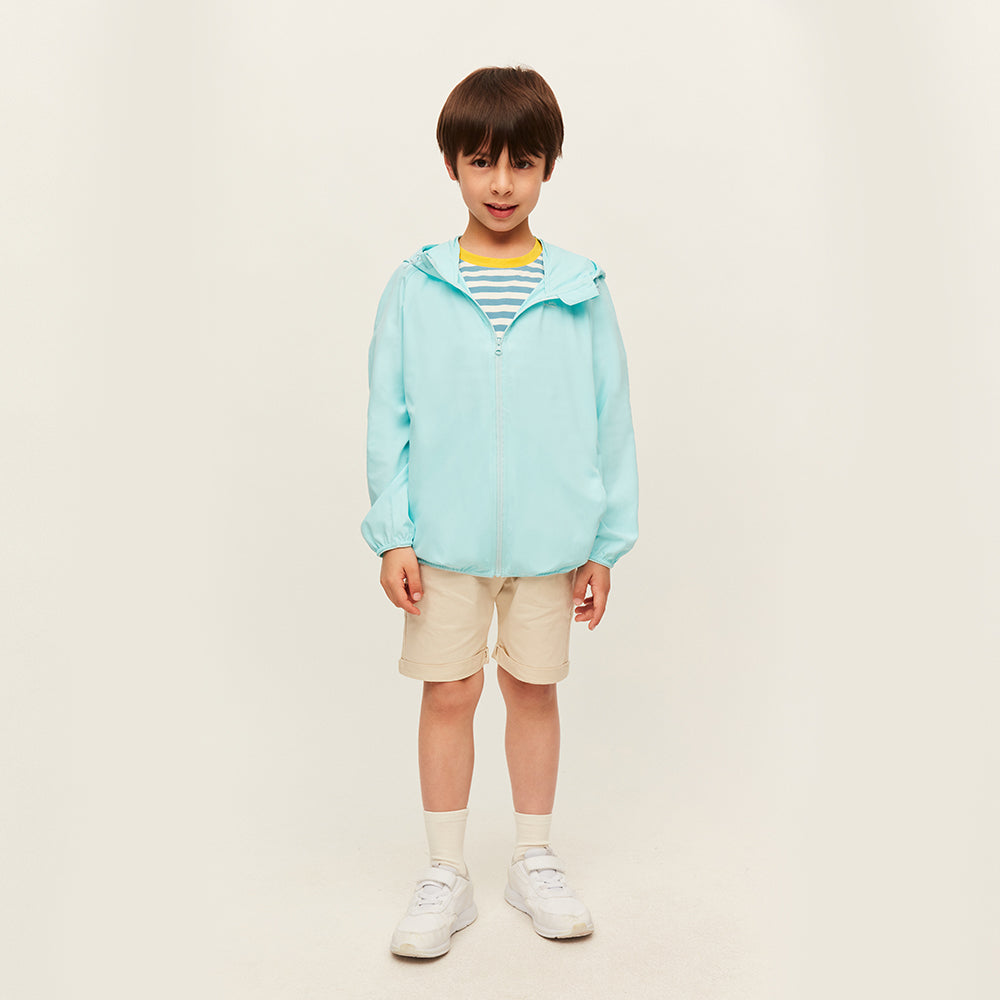 Kid's Sun Protection Jackets with Pockets UPF 50+ Hoodie for Aged 4-10 Boys Girls