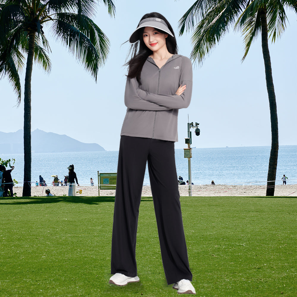 US Stock Women's Wide Leg Pants UPF50+ Oversize Street Loose Wears