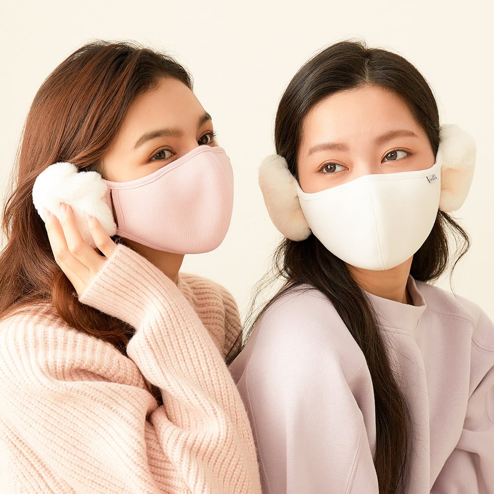 US Stock Women's Warm Mask Balaclava Face Cover with Earmuffs