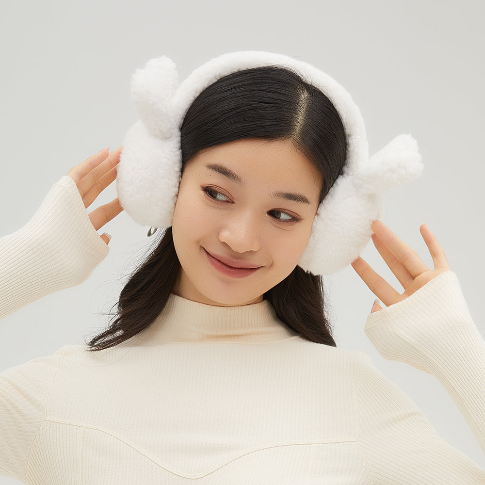 Ear Muffs Faux Fleece Warm Earmuffs Plush Warmers Ear Covers Foldable Headband