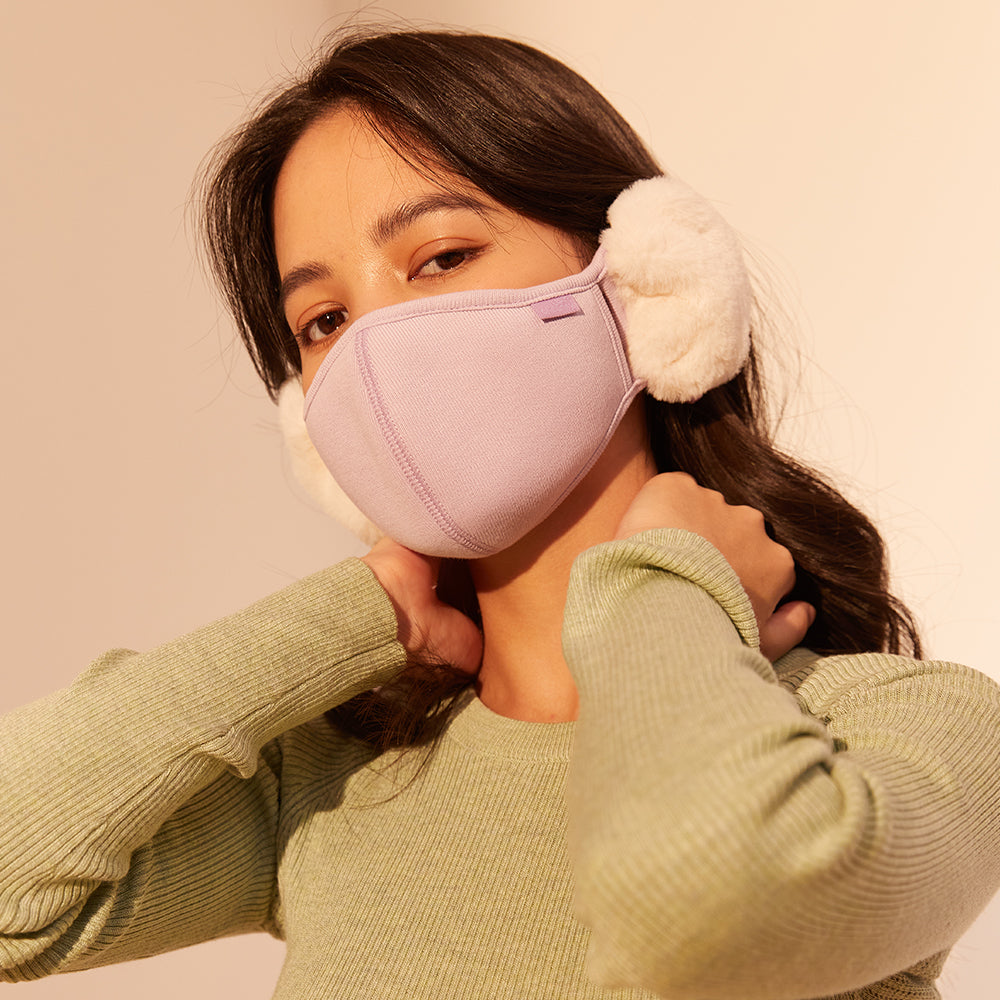 US Stock Women's Warm Mask Balaclava Face Cover with Earmuffs