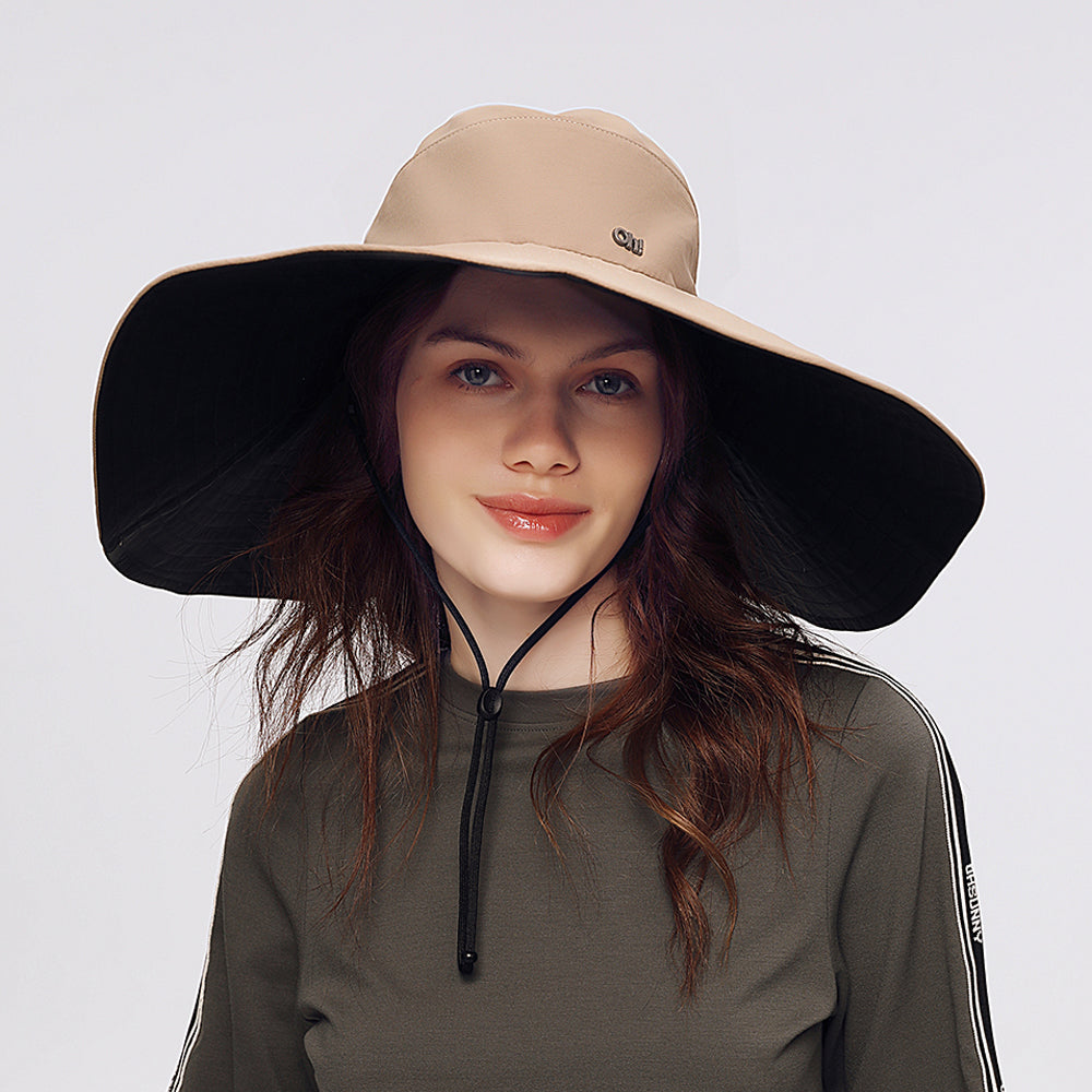 Women's Reversible Bucket Hat Wide Brim Sun Protection Cap UPF 50+