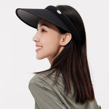 Women's Wide Brim Sun Visor Hat Empty Top Sun Cap UPF50+