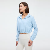 Women's Quick Dry Cropped Hoodie Sun Protection Jacket UPF50+
