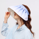 US Stock Women's Sun Visor Hat Wide Brim UPF 50+ UV Protection Summer Cap