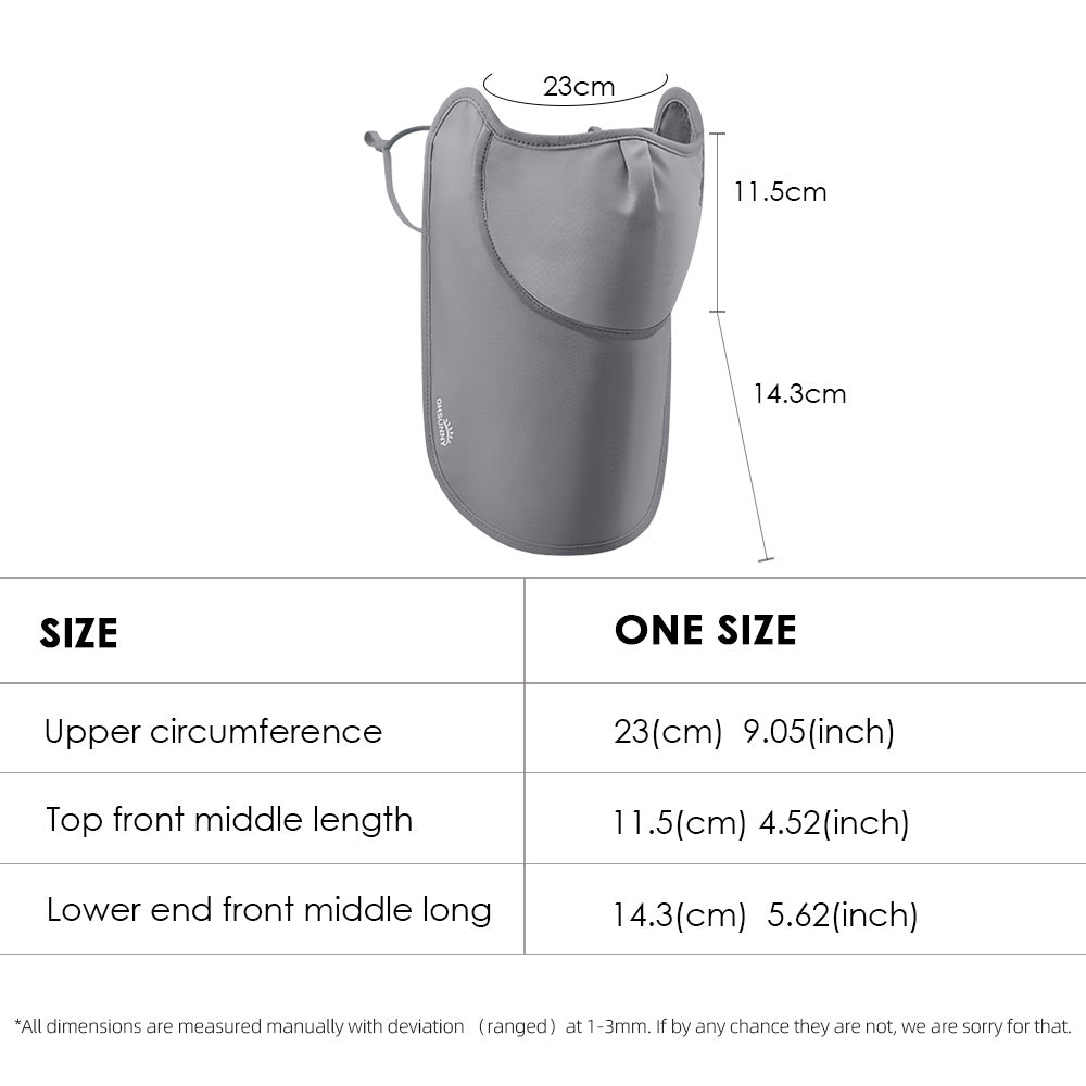 US Stock Women's Sun Protection Face Mask Mouth-Opened Cover UPF50+