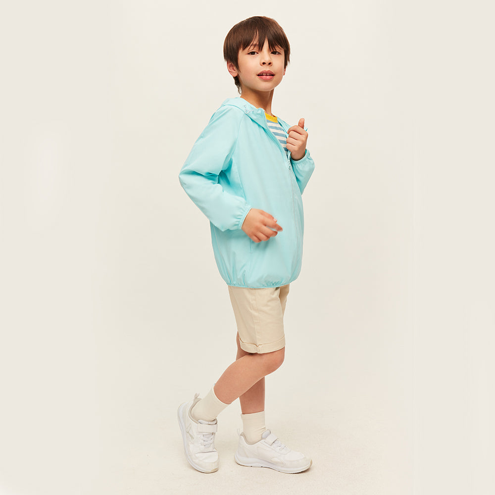 Kid's Sun Protection Jackets with Pockets UPF 50+ Hoodie for Aged 4-10 Boys Girls