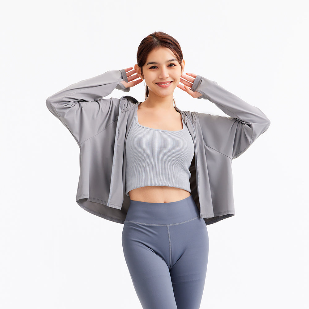 US Stock Women's Classic Sun Protection Hoodie UPF 50+ Cooling Jacket Outdoor Tops