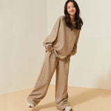 Women's Wide-Leg Pants with Pockets Loose Comfy Lounge Casual Sweatpants