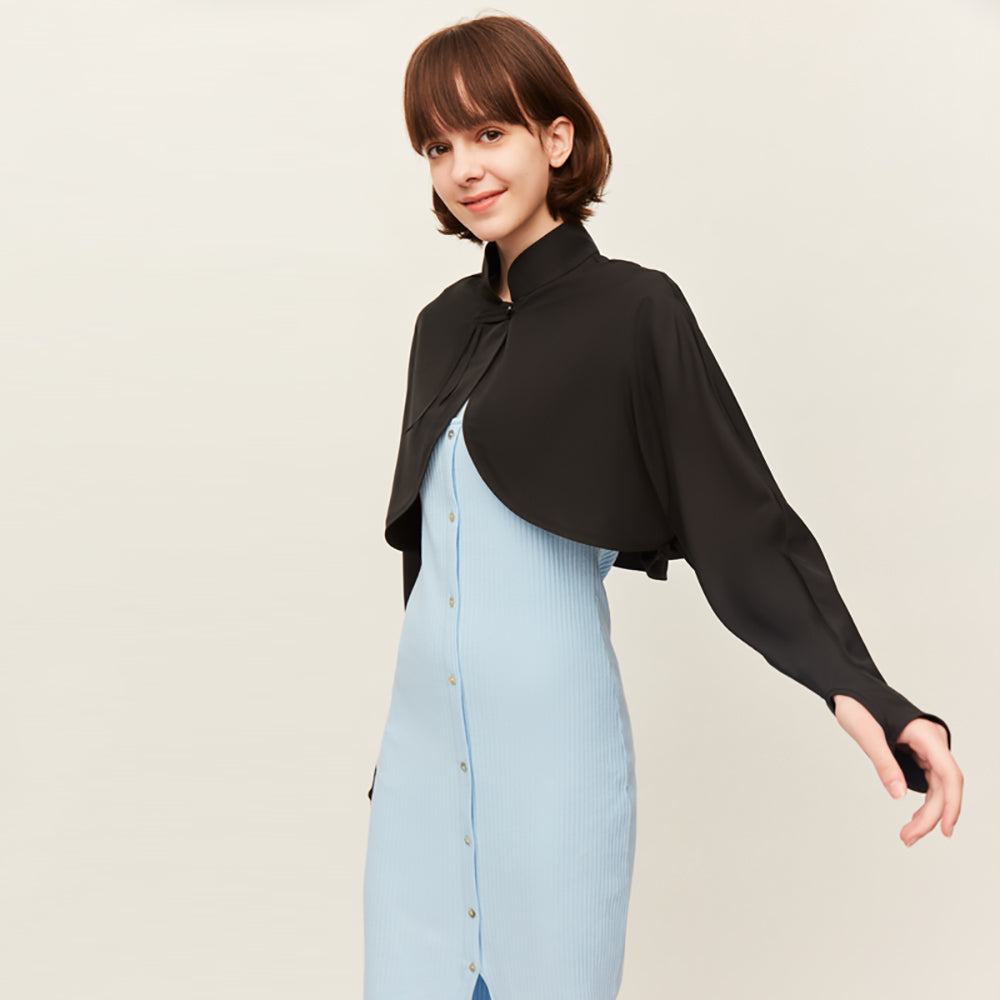 Women's Sun Protection Shawl UPF 50+ Arm Sleeves Covers with Finger Hole