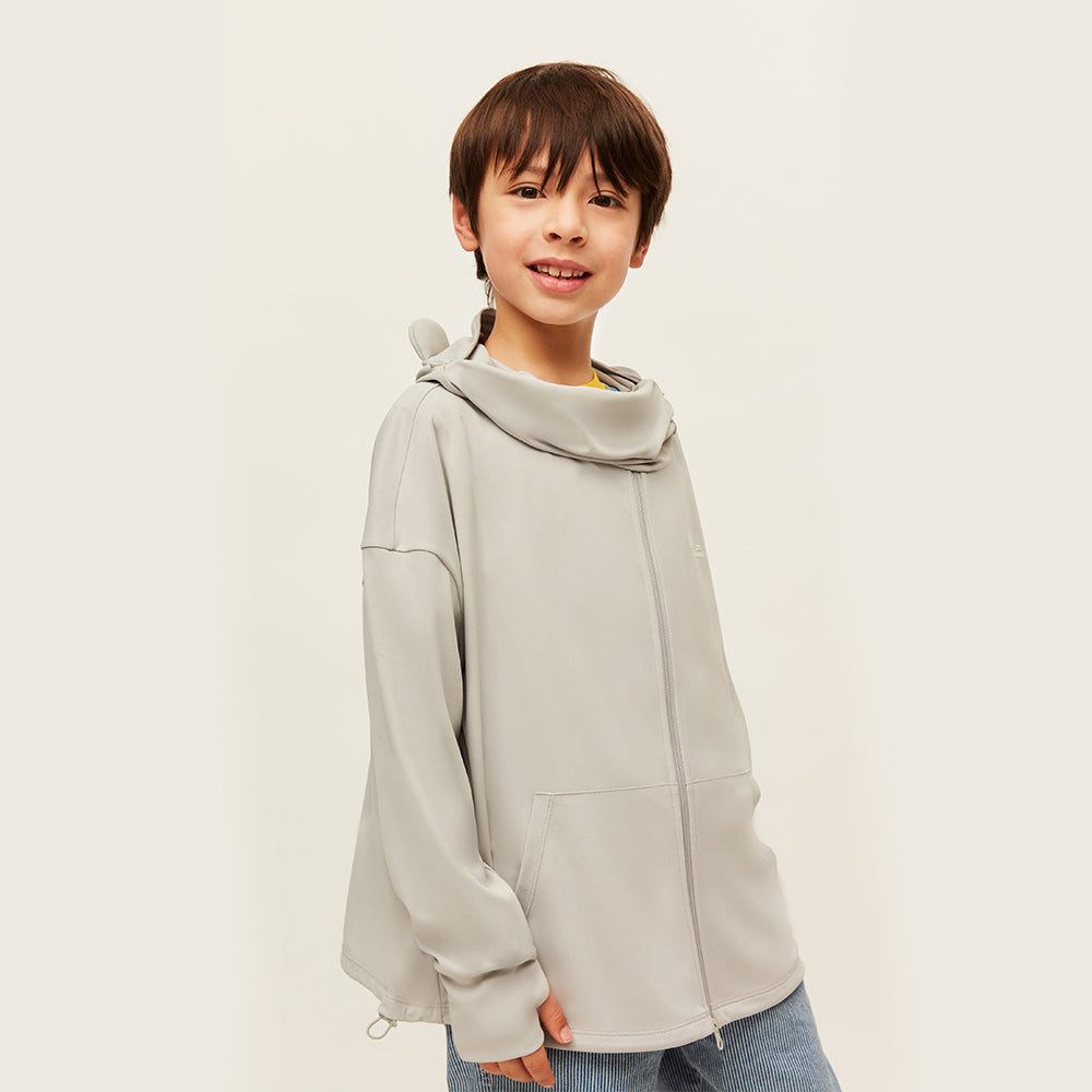 Kid's Sun Protection Hooded Jacket with Pockets UPF 50+ for 4-10 Years Boys Girls
