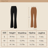 Women's High Waist Slit Hem Pants Thicken Warm Plain Leg Pants