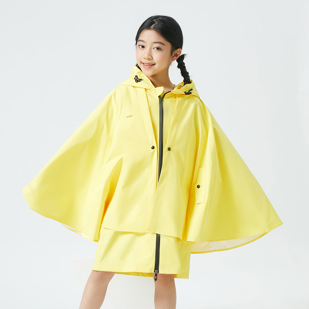 Kid's Raincoat Poncho Toddler Rain Jacket Waterproof Hoodie