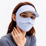 US Stock Sun Protection Full Face Mask with Cap Brim UPF 50+ Riding Cover