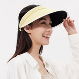 Women's Wide Brim Sun Visor Hat Empty Top Sun Cap UPF50+