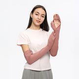 US Stock Women's Long Arm Sleeves Gloves Half-finger Mitten UPF 50+