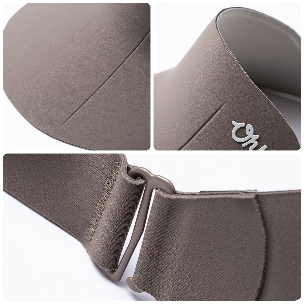 US Stock Women's Visor Cap Dual-Sided Roll-up Foldable Sun Hat UPF 50+