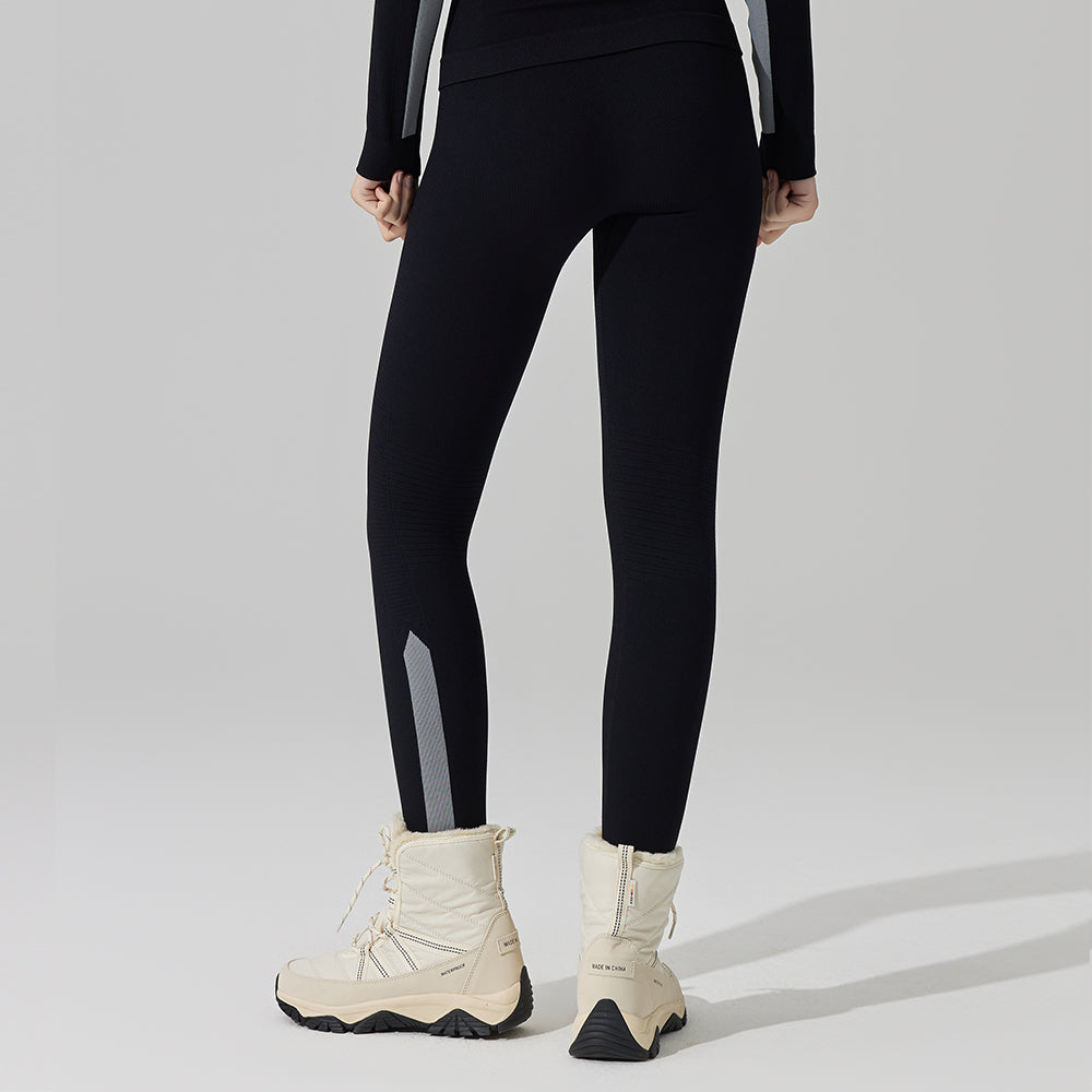 Skiing Thermal Underwear Set for Women Seamless Warm Base Layer Top & Bottom Long Johns for Cold Weather