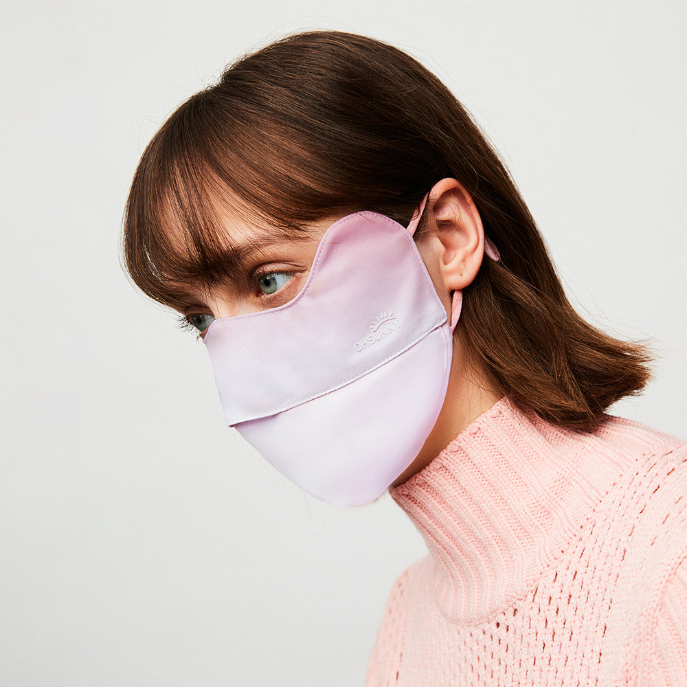 US Stock Women's Sun Protection Face Mask Nose Opening Blusher Sunscreen Breathable Face Cover