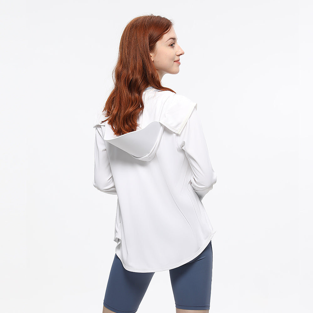 Women's Sun Protection Hoodie Jacket UPF50+ Long Sleeve Cloak Coats Tops