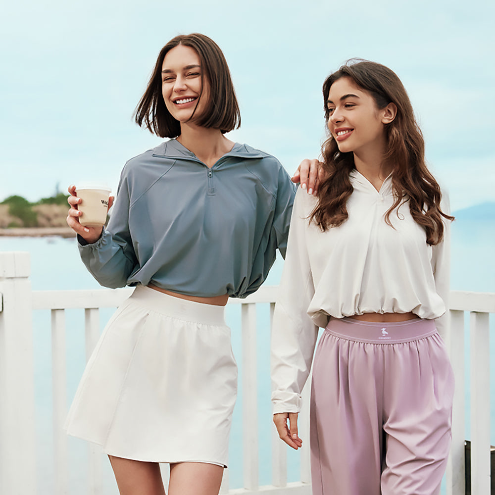 Women's Quick Dry Cropped Hoodie Sun Protection Jacket UPF50+