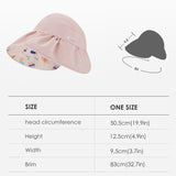 Kid's Reversible Sun Hat UPF 50+ UV Protection Empty Top Visor Caps
