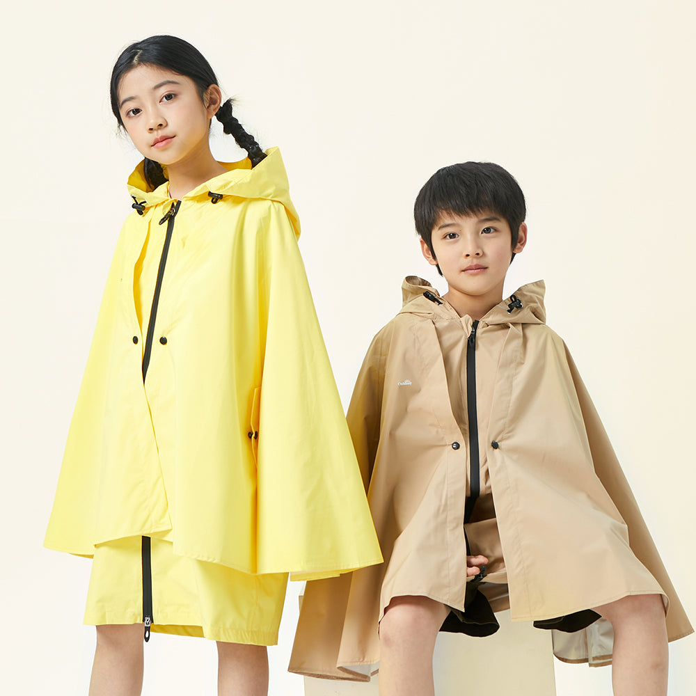 Kid's Raincoat Poncho Toddler Rain Jacket Waterproof Hoodie
