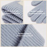 Winter Warm Touchscreen Gloves Fleece Knit Elastic Cuff Texting Thermal Gloves