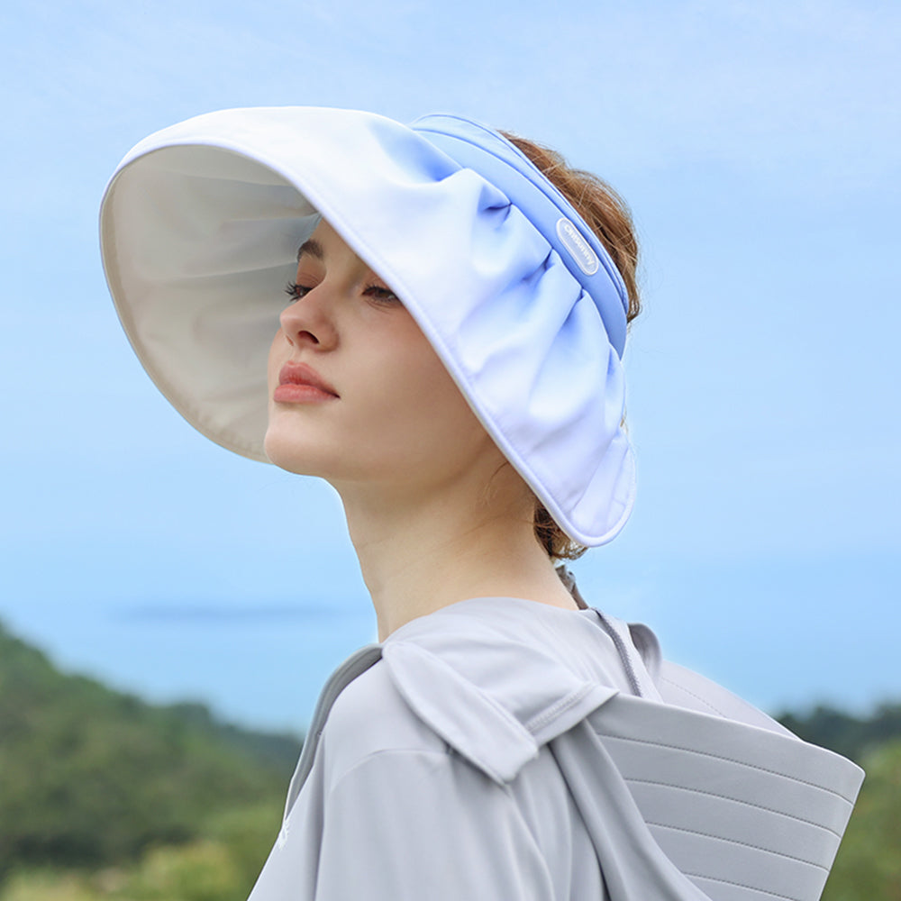 US Stock Women's Sun Visor Hat Wide Brim UPF 50+ UV Protection Summer Cap