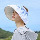 US Stock Women's Sun Visor Hat Wide Brim UPF 50+ UV Protection Summer Cap