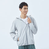 US Stock Men's Standard Hoodie Ultra Light Long Sleeve Sun Protective Coat UPF 50+