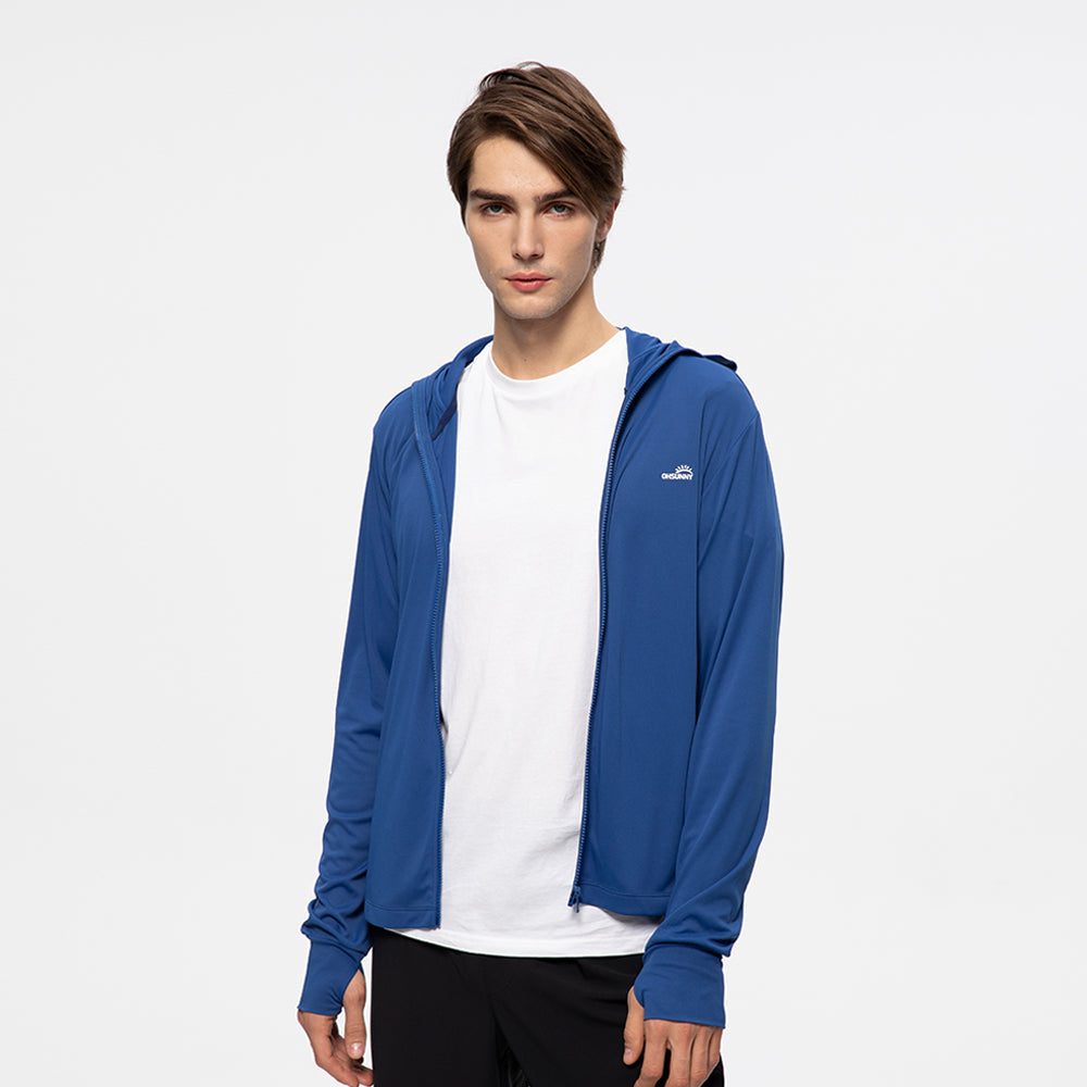Men's Sun Protective Jacket UP50+ with Large Brim & Face Cover  Quick-Dry
