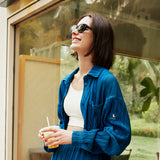 Retro Polarized Sunglasses UV400 Trendy Cat Eye Sun Glasses