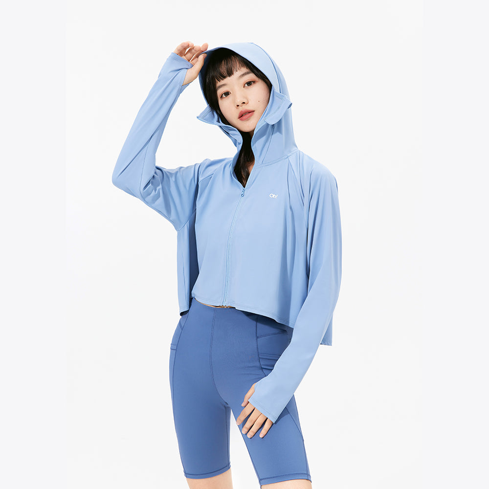 US Stock Women's Classic Sun Protection Hoodie UPF 50+ Cooling Jacket Outdoor Tops