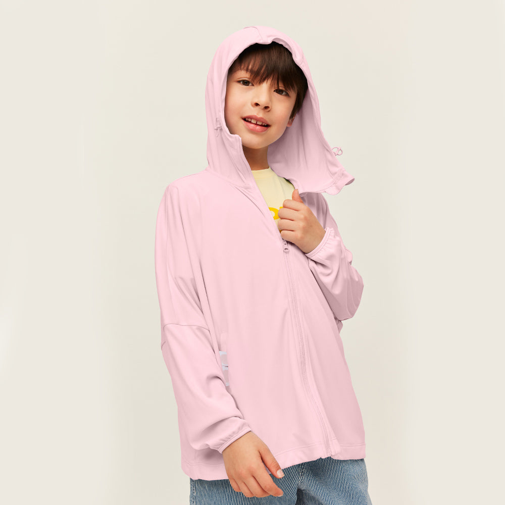 Kid's Sun Protection Jackets with Pockets UPF 50+ Hoodie for Aged 4-10 Boys Girls