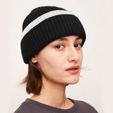 US Stock Women's Winter Contract Color Heated Knit Hat