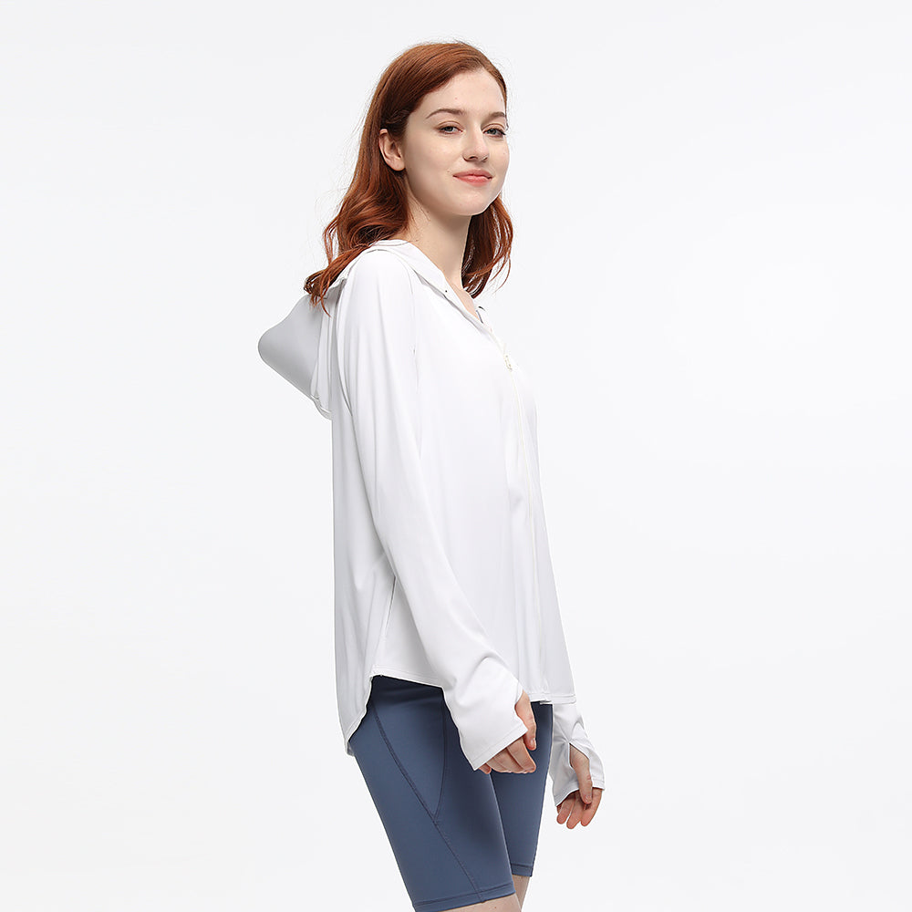 Women's Sun Protection Hoodie Jacket UPF50+ Long Sleeve Cloak Coats Tops