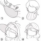 US Stock Women's Visor Cap Dual-Sided Roll-up Foldable Sun Hat UPF 50+