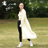 Women's Sun Protective Hoodie with Face Mask UPF50+ Extended Long Cover Up Full Zip Up Dress