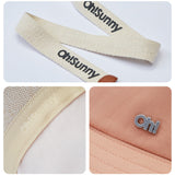 US Stock Women's Sun Hat Large Brim Bucket Hat with Removable Belt